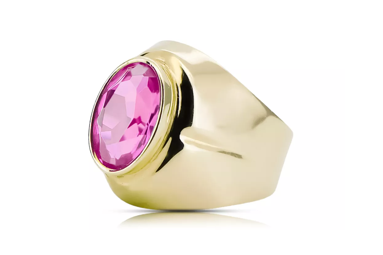 Ring Vintage Jewlery Amethyst 14K Yellow gold vrc296y